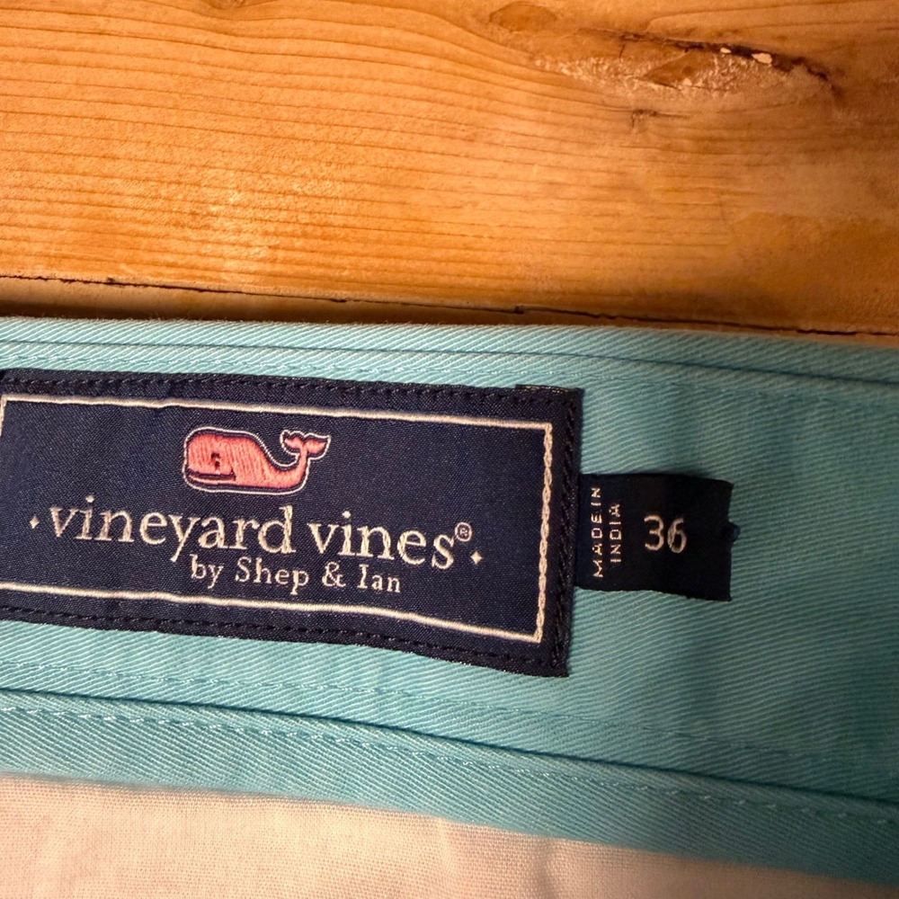 Vineyard Vines Mens 36 Light Teal Cocktail Drink Embroidered Breaker Shorts 9in - Picture 5 of 8